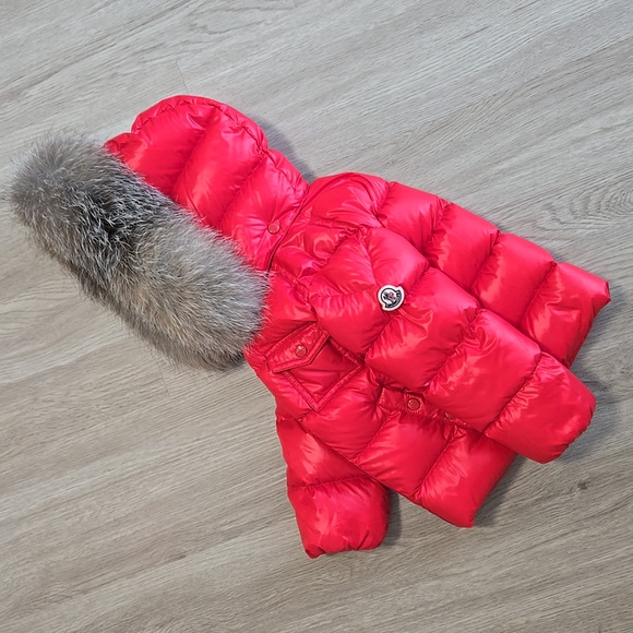 Moncler K2 Fur-Trimmed Down-Quilted Hooded Jacket/Puffer, Size 2y